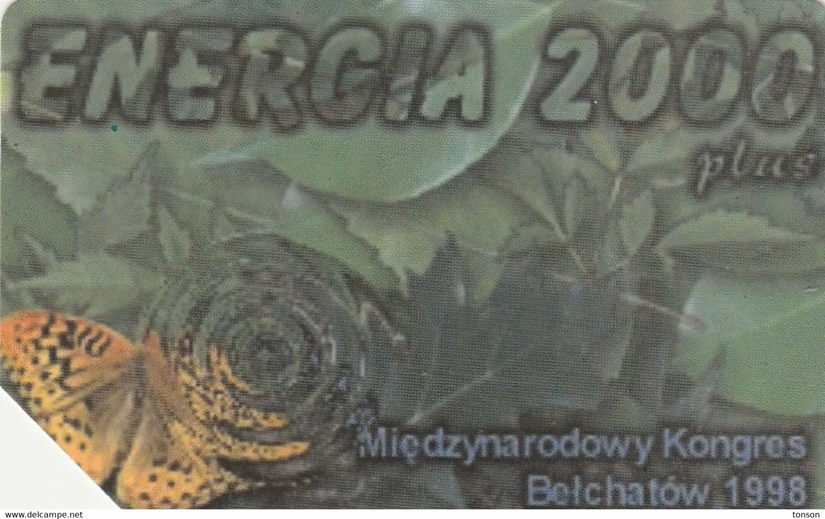 Poland, 0483, Energia 2000 Plus, Butterfly, 2 Scans - Butterflies