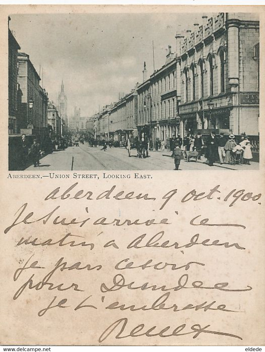 Short Sized Aberdeen Union Street Looking East  P. Used 1900 To Gillé Bois Colombes - Aberdeenshire
