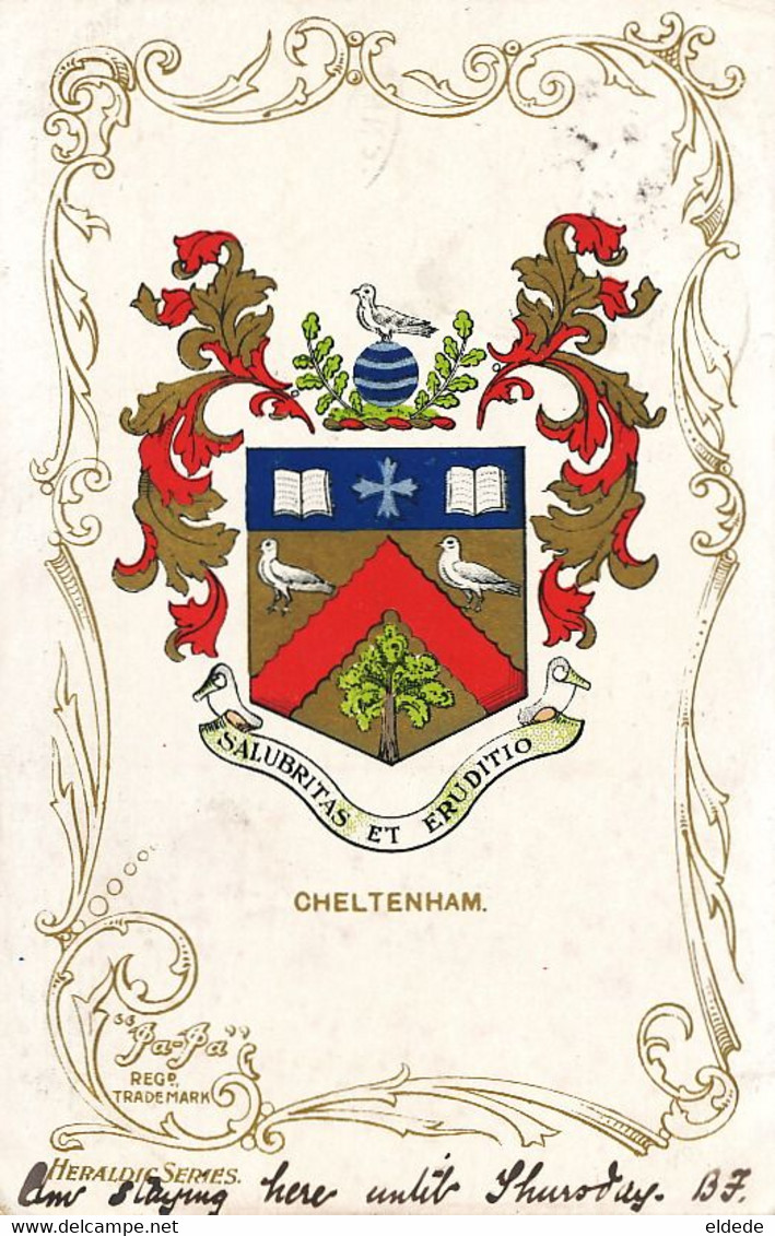 Cheltenham Coat Of Arms Blason Heraldic Heraldique - Cheltenham