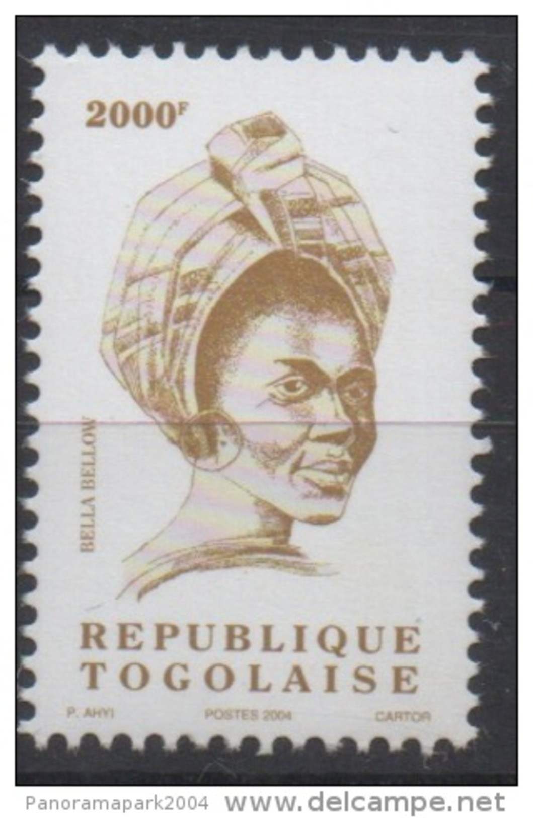 Togo 2004 - Mi. 3367 Série Courante BELLA BELLOW 2000F MNH** - Togo (1960-...)