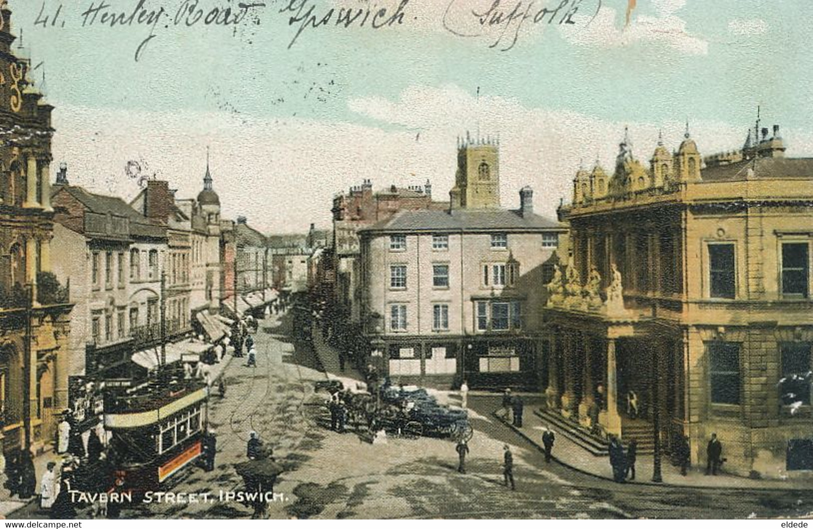 Ipswich Tavern Street Bus  Tear At The Top Right - Ipswich