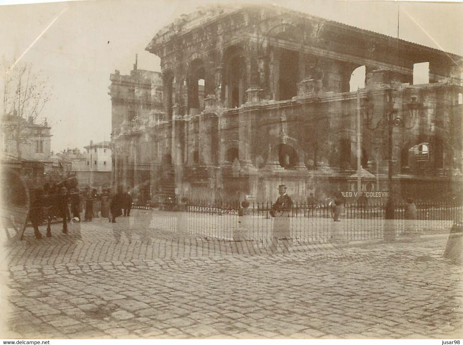 PHOTO ANCIENNE - 30 GARD NIMES PHOTOMONTAGE LES ARENES LA MAISON CARREE - Nîmes