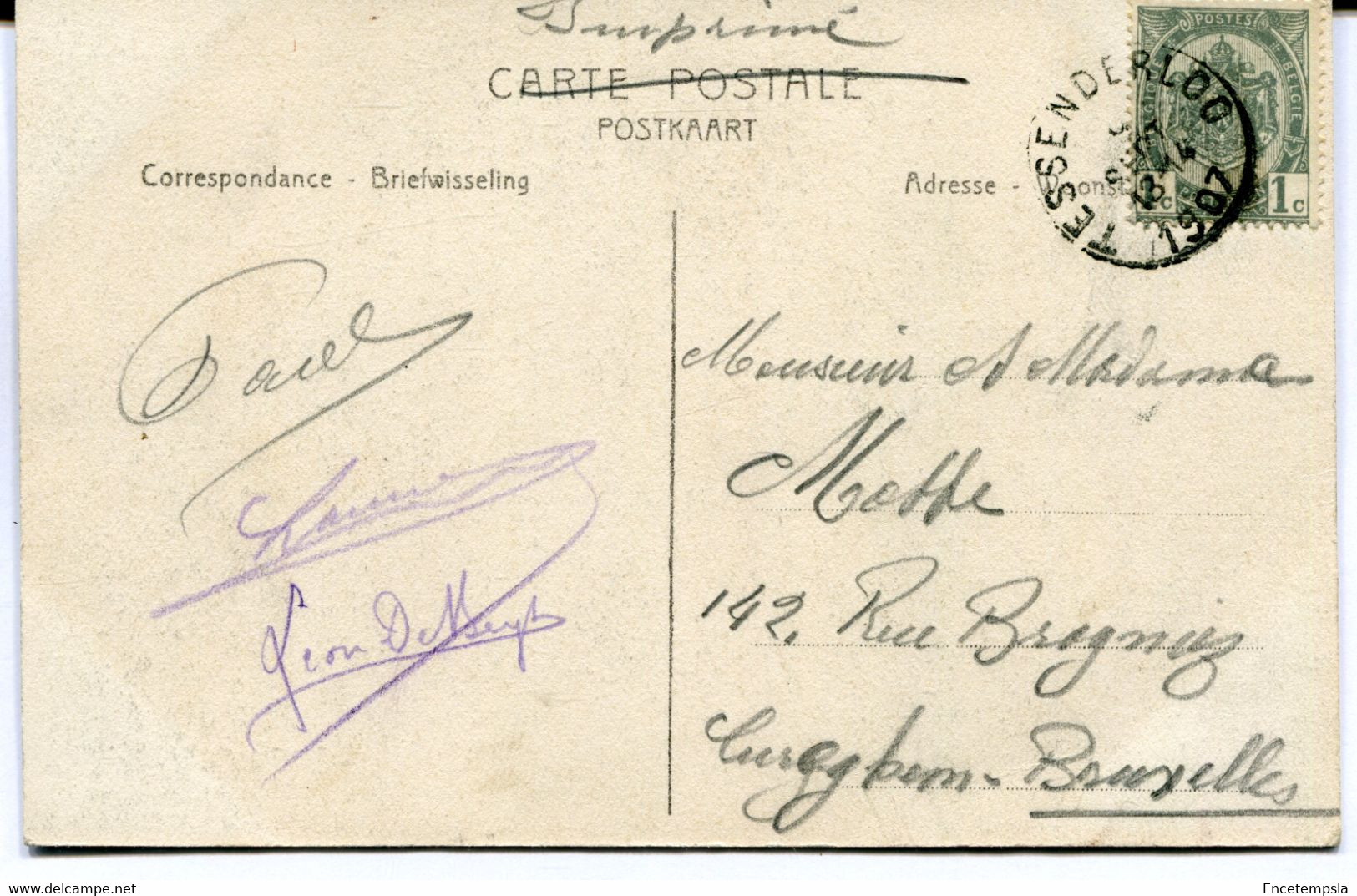 CPA - Carte Postale  - Belgique -  Tessenderloo - Hoogzaal - 1907  (AT17371) - Tessenderlo