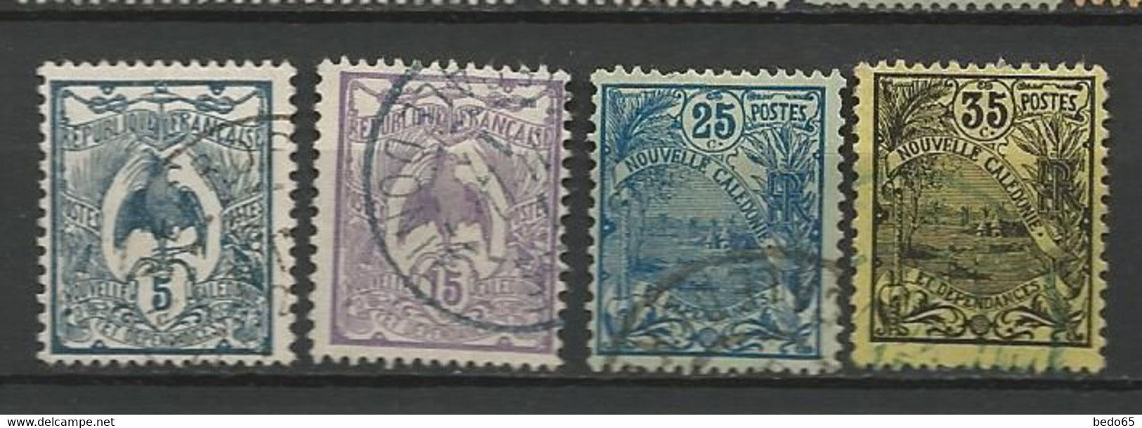 NOUVELLE-CALEDONIE N° 114 / 93 / 95 / 97 OBL - Collections, Lots & Series