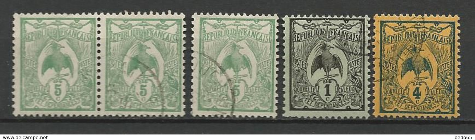 NOUVELLE-CALEDONIE N° 88 / 90 / 91 OBL - Collections, Lots & Series