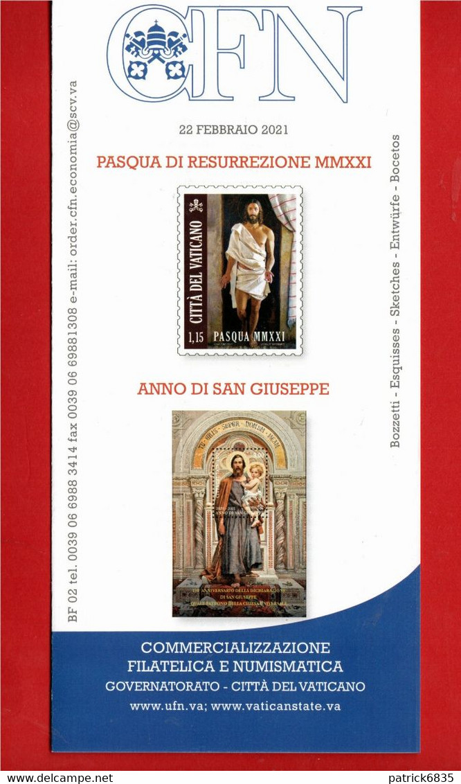 VATICANO - 2021 - Bollettino Ufficiale - Pasqua - Anno Di San Giuseppe -  22/02/2021. - Cartas & Documentos