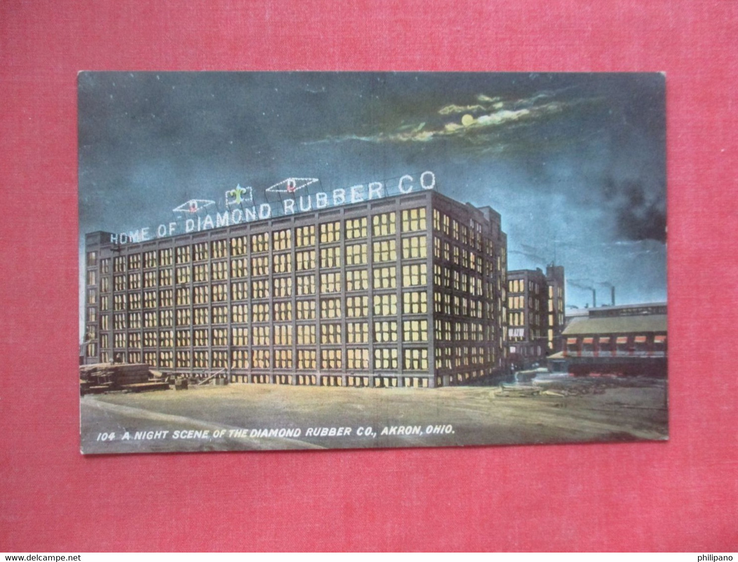 Night View -  Diamond Rubber Co. Akron - Ohio > Akron   . Ref  5008 - Akron