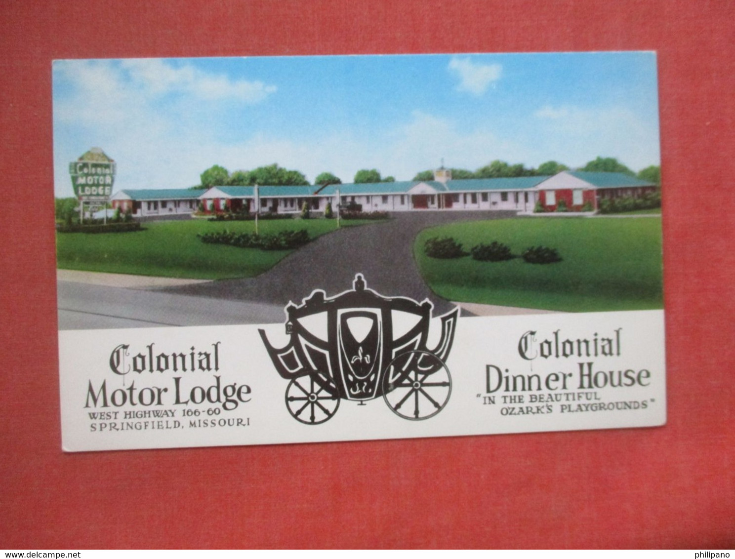 Colonial Motor Lodge & Dinner House  Springfield – Missouri   . Ref  5008 - Springfield – Missouri