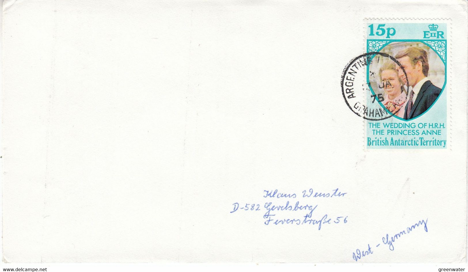 British Antarctic Territory (BAT) 1975 Argentine Islands Ca Argentine Islands -- JA 75 (52922) - Covers & Documents