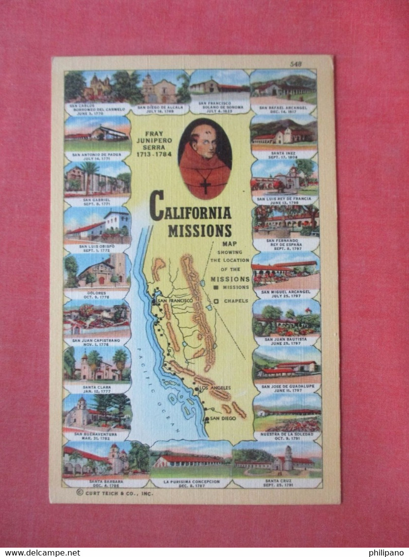 Map & Views Of - California  Missions       Ref  5009 - Otros & Sin Clasificación