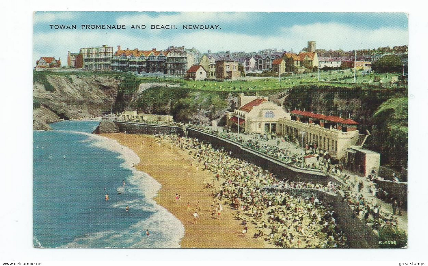 Cornwall Towan Promenade Newquay   Postcard Valentines Unused - Newquay