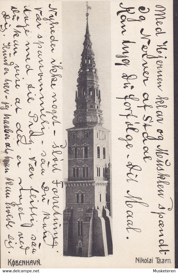 Denmark PPC Nikolai Taarn Commercial CHARLES OLSENS STRØMPEMAGASIN 'Hvide Flip' KJØBENHAVN 1911 BERLIN (2 Scans) - Covers & Documents