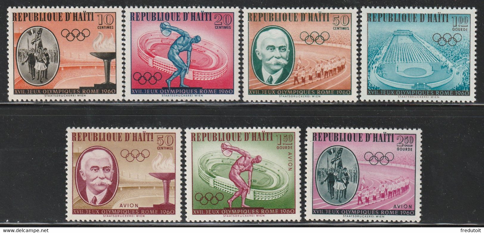 HAITI - N°447/50+PA N°203/5 ** (1960) Jeux Olympiques De Rome - Haïti