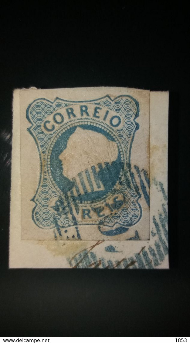 D.MARIA II - MARCOFILIA - 1ªREFORMA (108) PONTE DA BARCA EM COR AZUL - Used Stamps