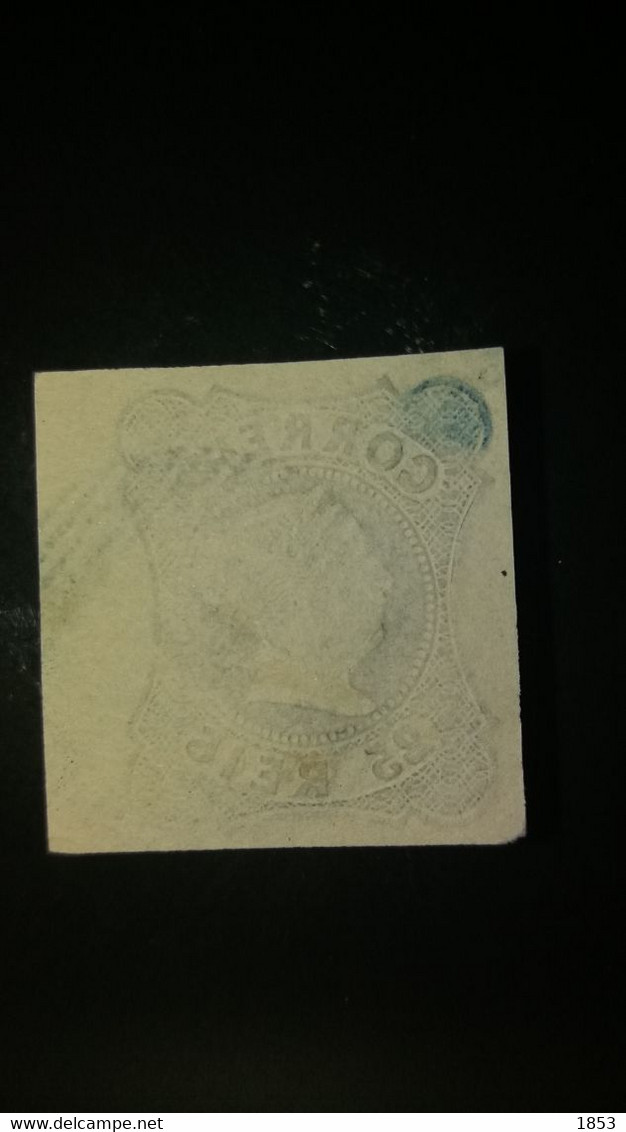 D.MARIA II - MARCOFILIA - 1ªREFORMA (110) VALENÇA DO MINHO EM COR AZUL - Used Stamps