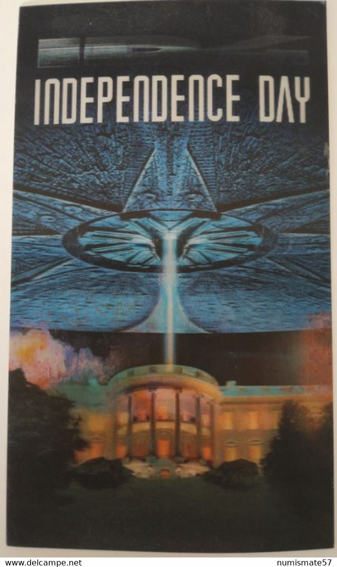 Carte Affiche Holographique - Independence Day - ( Hologramme - Relief - Will Smith ) - Affiches Sur Carte