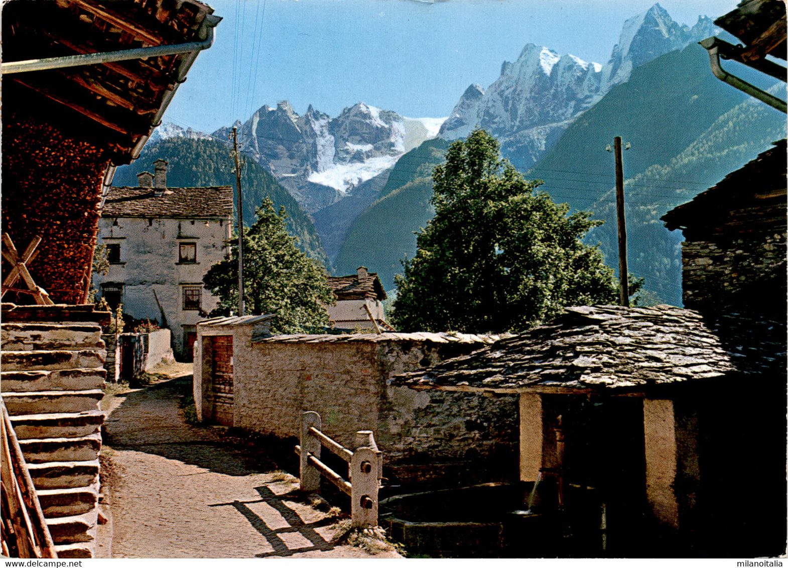 Soglio (Bergell) - Dorfpartie (18-255) * 19. 9. 1970 - Soglio