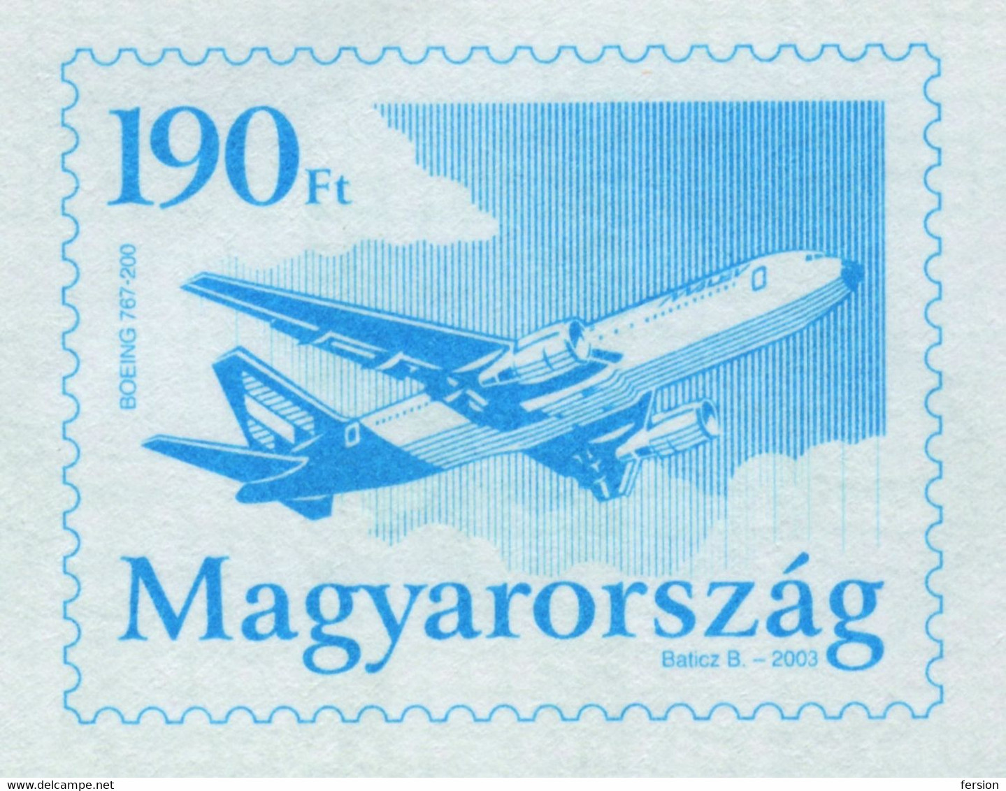 BOEING 737 MALÉV Airplane Airliner 2003 Hungary AIR MAIL PAR AVION Postal Stationery 190 Ft Cover Letter Envelope - Brieven En Documenten