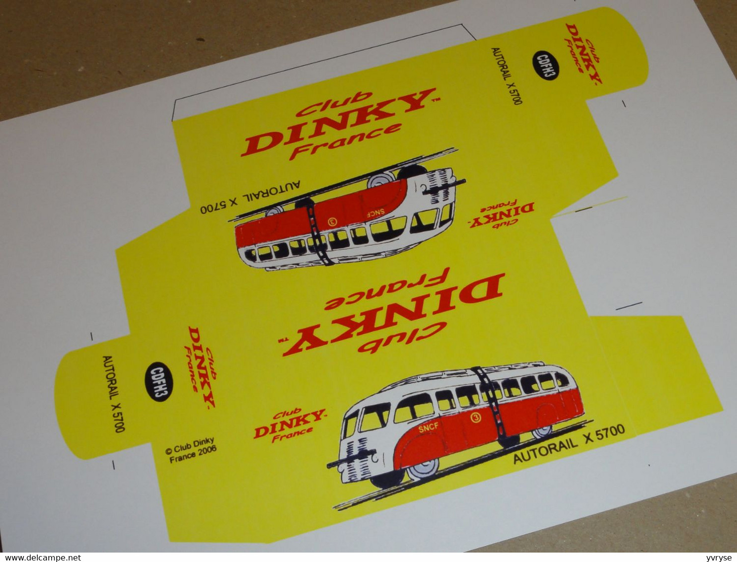 Boite DINKY CLUB CDF H3 : Autorail X5700 (boite Seule) - Autres & Non Classés