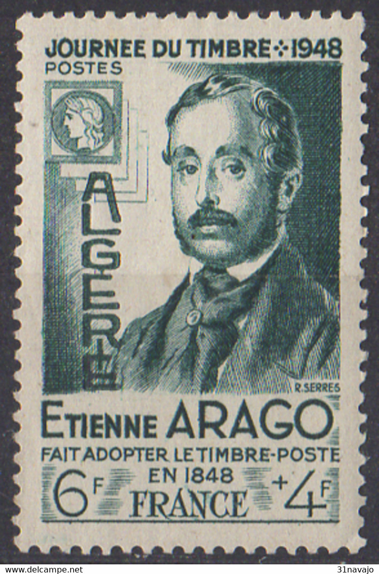 ALGERIE - Journée Du Timbre 1948: Etienne Arago - Unused Stamps