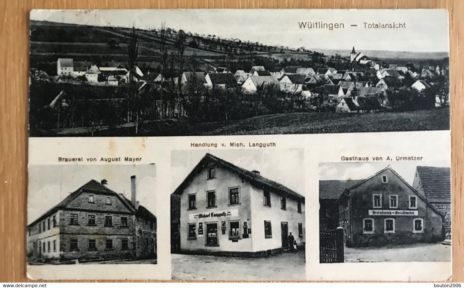 Wütlingen Wülflingen 1916 Totalansicht Brauerei August Mayer Handlung Langguth Gasthaus Urmetzer - Ayer