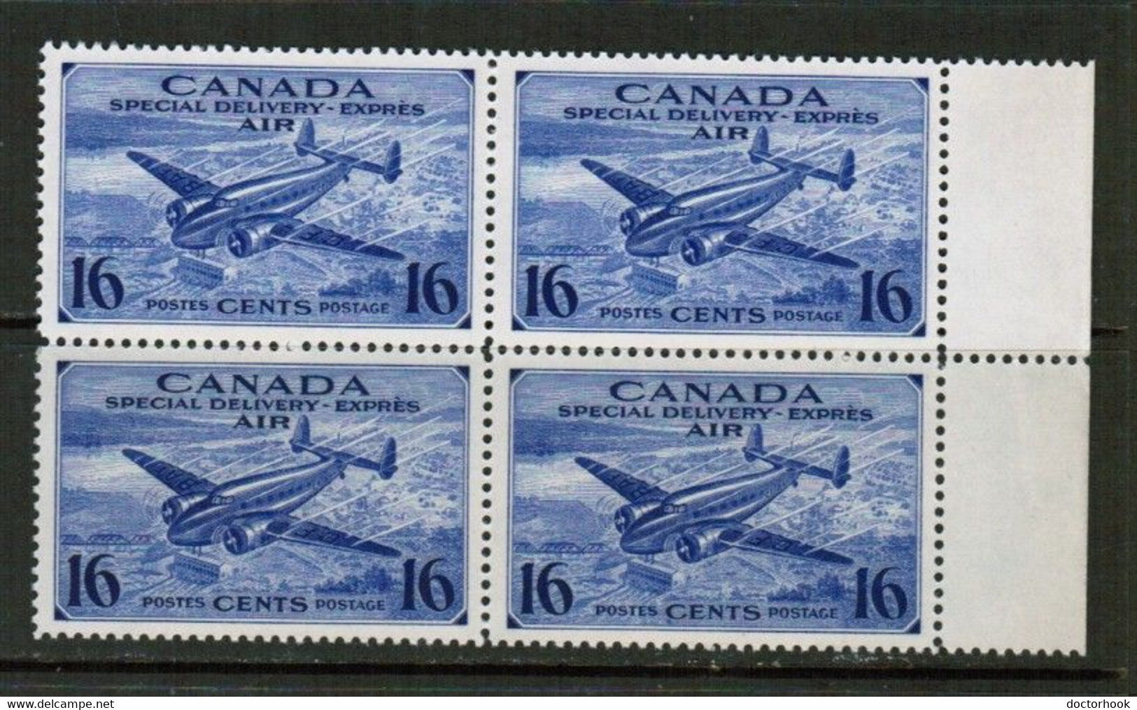 CANADA  Scott # CE 1** VF MINT NH BLOCK Of 4 (LG-1338) - Poste Aérienne: Exprès