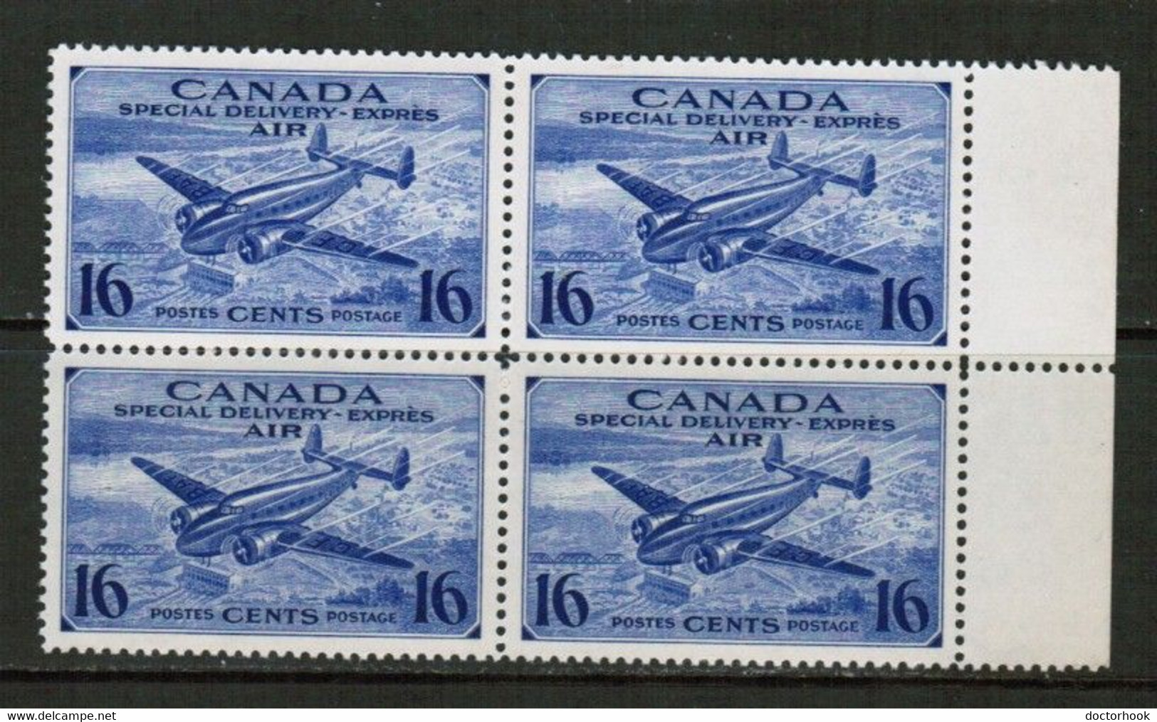 CANADA  Scott # CE 1** VF MINT NH BLOCK Of 4 (LG-1339) - Poste Aérienne: Exprès