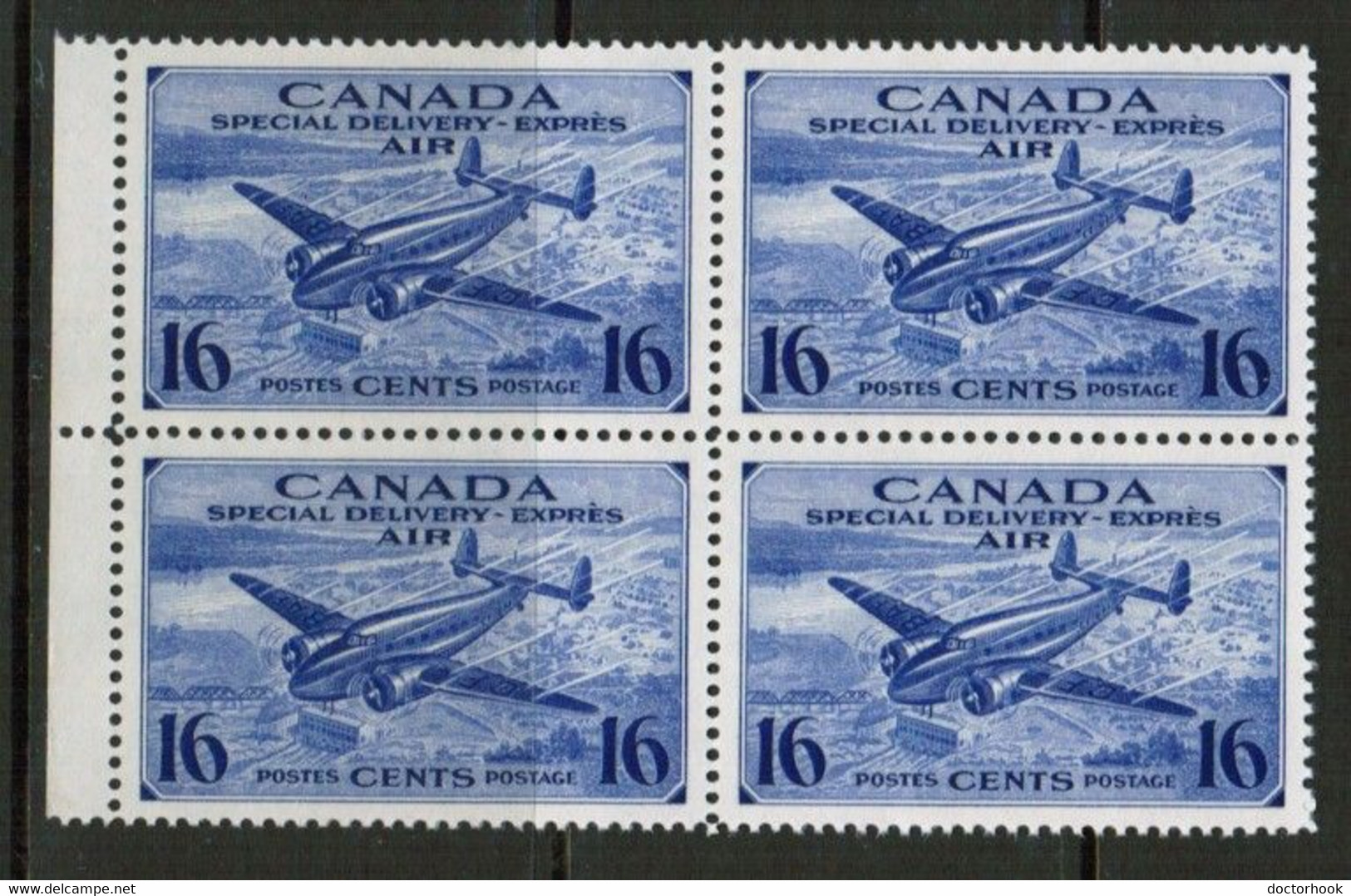 CANADA  Scott # CE 1** VF MINT NH BLOCK Of 4 (LG-1340) - Airmail: Special Delivery