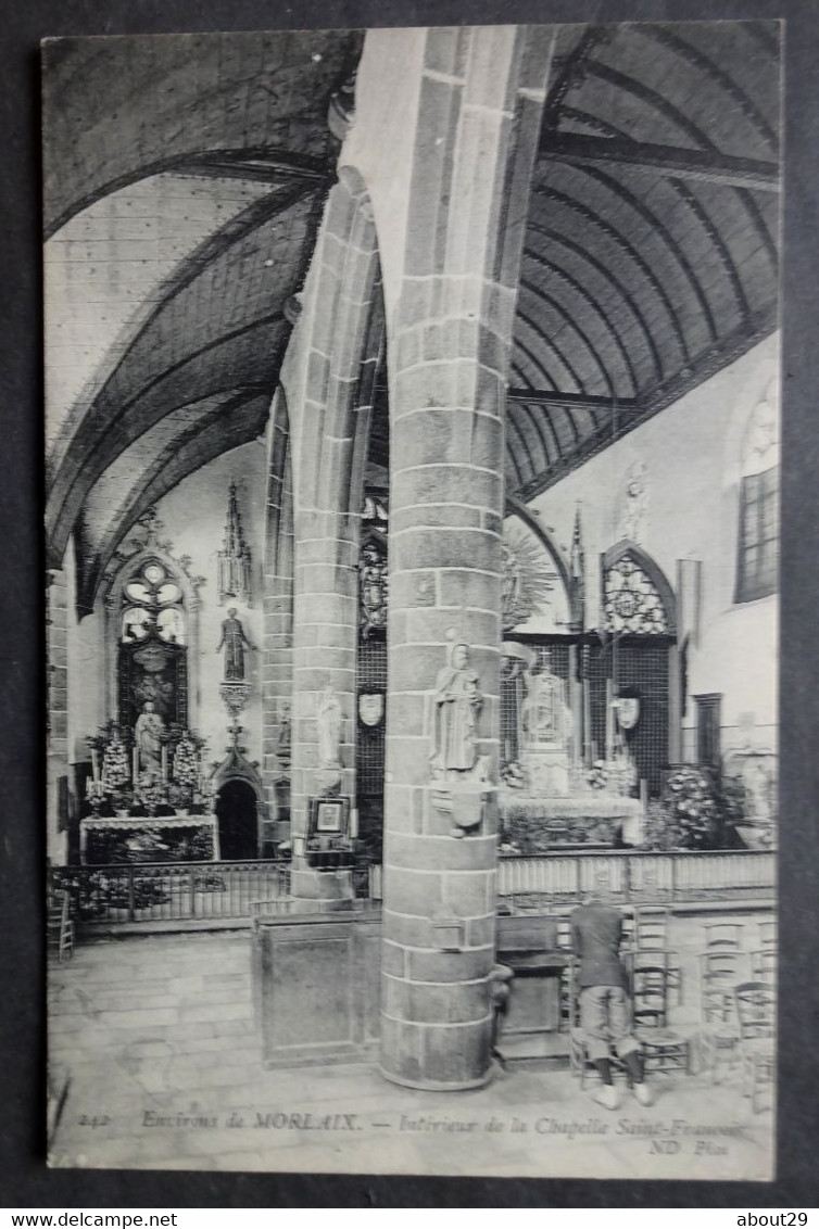 CPA 29 MORLAIX (environs) - RARE - Intérieur De La Chapelle Saint François - ND 242 - Réf M 119 - Morlaix