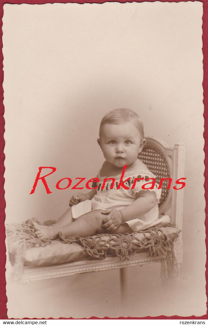 Oude Foto Enfant Bebe Baby Studio Cabinet Jos. VAN MACKELBERGHE - Rue Ferdinand Nicolay Ougrée Old Photo - Unclassified