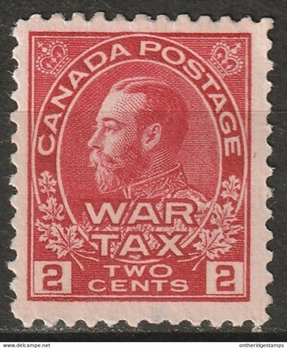 Canada 1915 Sc MR2  War Tax MH* Some Disturbed Gum Rose Carmine - Impôts De Guerre