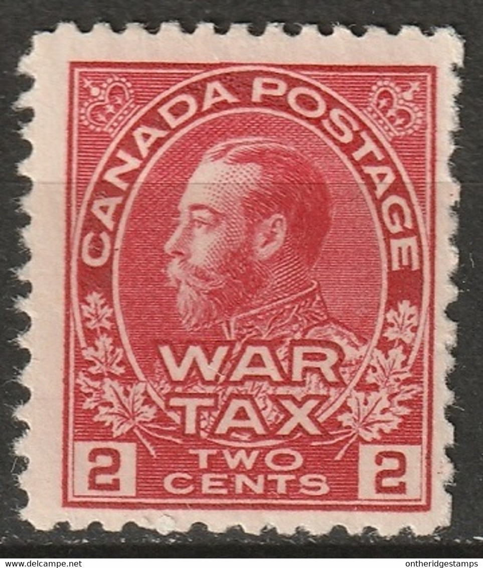 Canada 1915 Sc MR2  War Tax MNG(*) With Guide Arrow Small Thins/torn Corner - Tassa Di Guerra