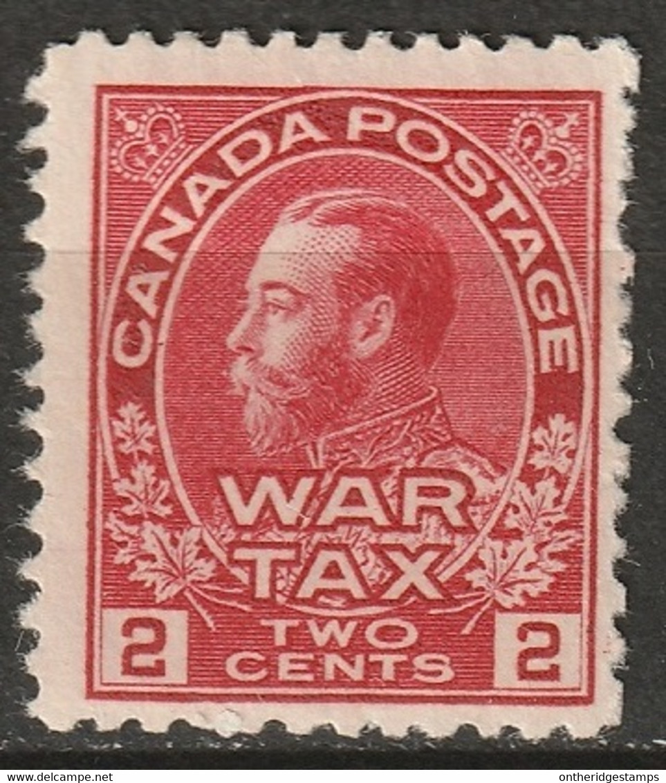 Canada 1915 Sc MR2  War Tax MNG(*) With Guide Arrow Small Thins/torn Corner - Impôts De Guerre