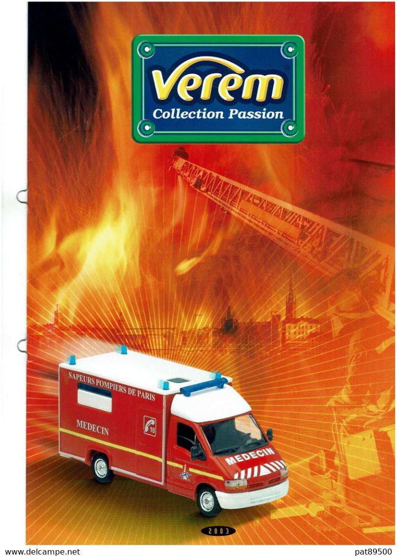 CATALOGUE VEREM 2003 - 12 Pages Papier Glacé  Très Propre / Dont  Véhicules Pompiers  Pages 5 Et 6 - Catalogues & Prospectus