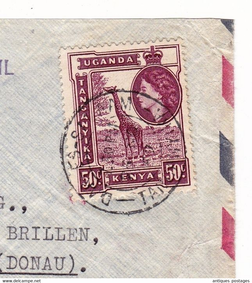 Lettre British Colony Kenya Ouganda 1959 Dar Es Salam Tanzanie Second Class Air Mail Autriche Austria Traun B Linz - Kenya, Uganda & Tanganyika