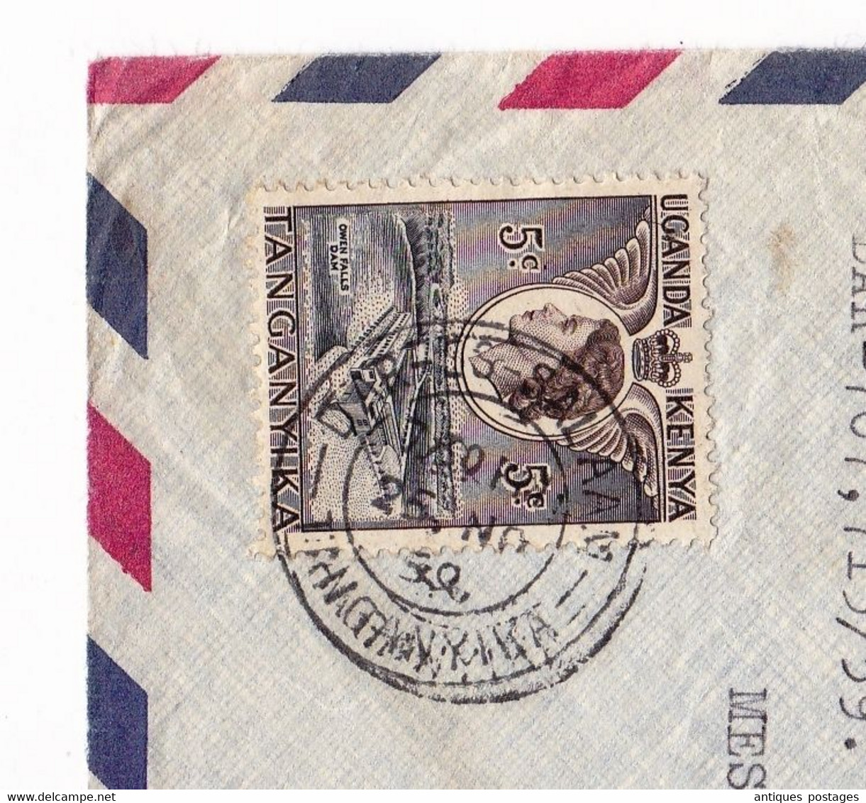 Lettre British Colony Kenya Ouganda 1959 Dar Es Salam Tanzanie Second Class Air Mail Autriche Austria Traun B Linz - Kenya, Uganda & Tanganyika