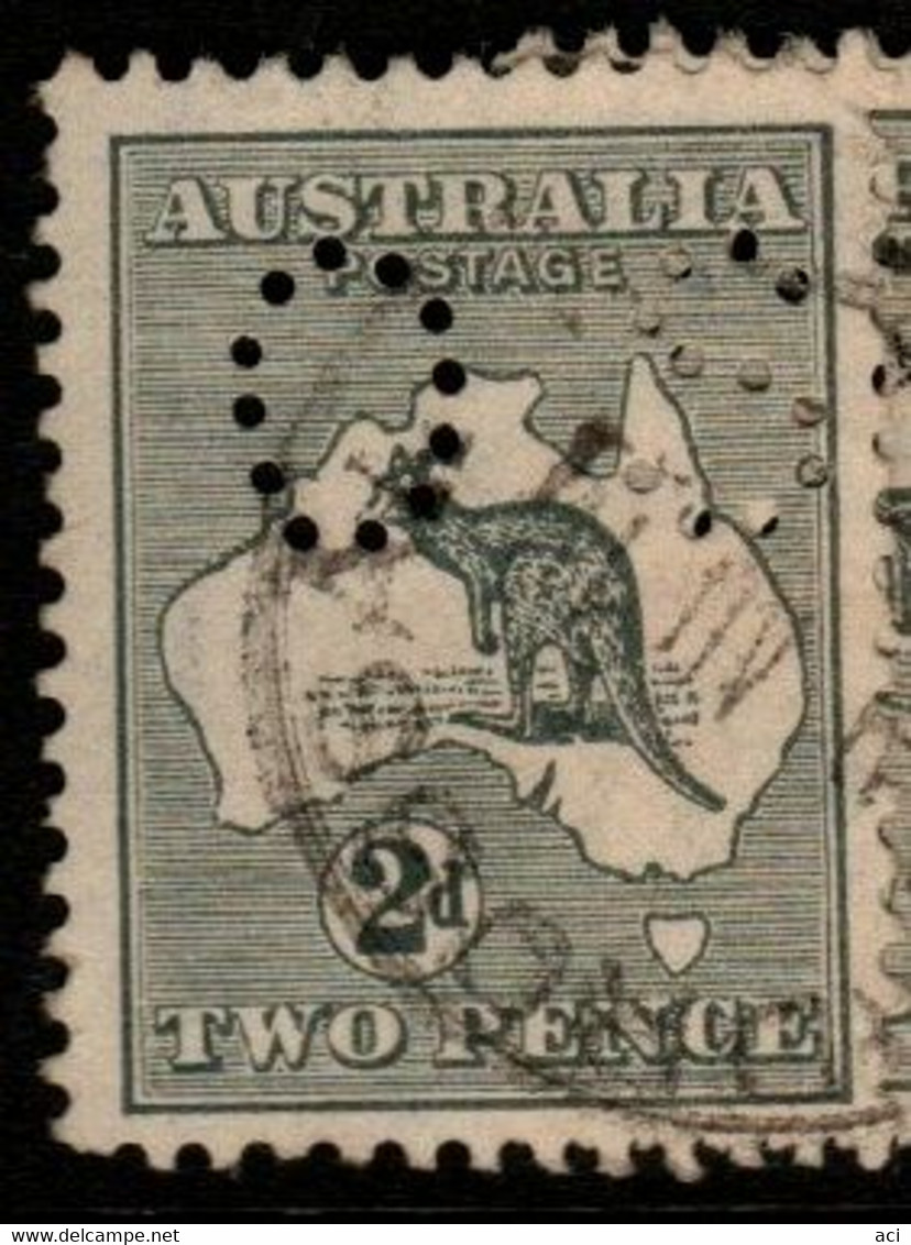 Australia SG O43  1915-20 3rd Wtmk Kangaroo,2d Grey,Used, - Officials