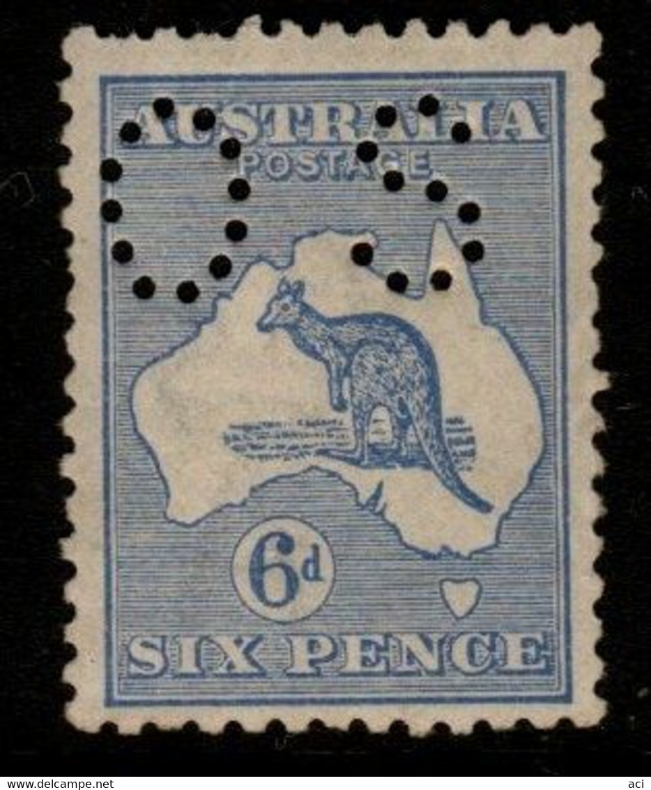 Australia SG O46  1915-20 3rd Wtmk Kangaroo,6d Ultramarine,Mint - Officials