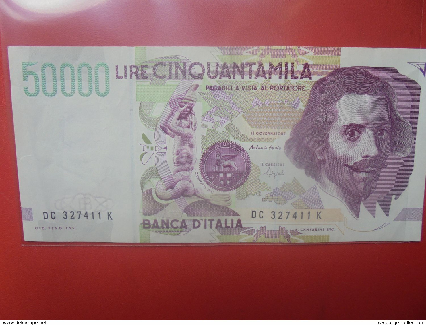 ITALIE 50.000 LIRE 1992 Signature B Circuler - 50000 Lire