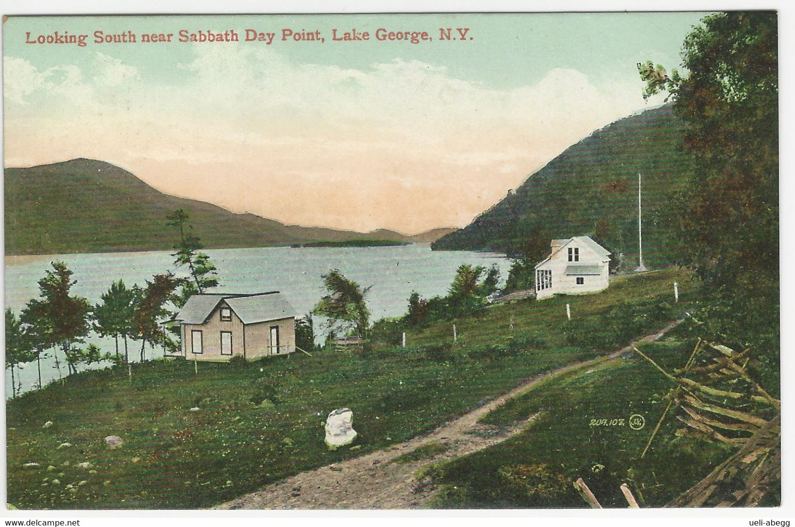 Lake George, Looking South, Used 1909 To Switzerland - Lake George