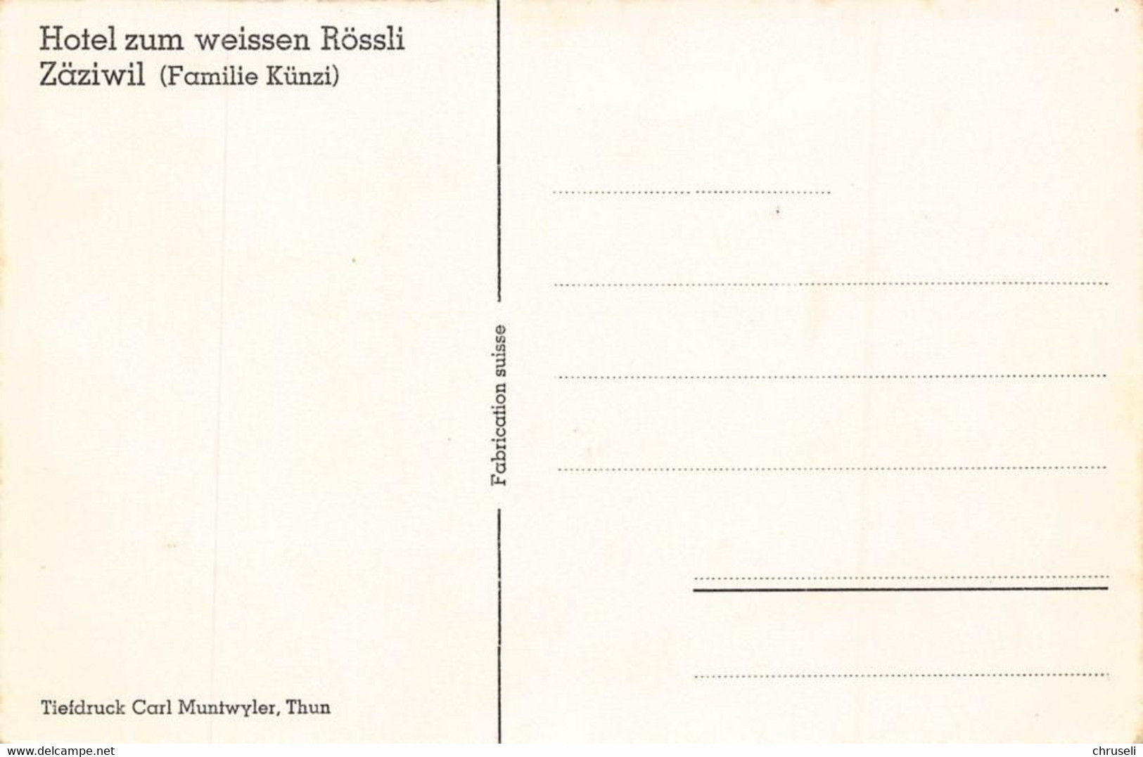 Zäziwil Gasthof Zum Weissen Rössli - Zäziwil