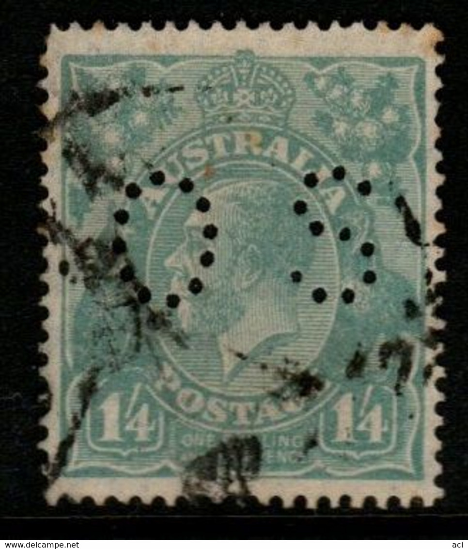 Australia SG O96  1927 King George V Perforated OS,One Sh 4d,SM Wtmk  Perf 14,Used, - Officials