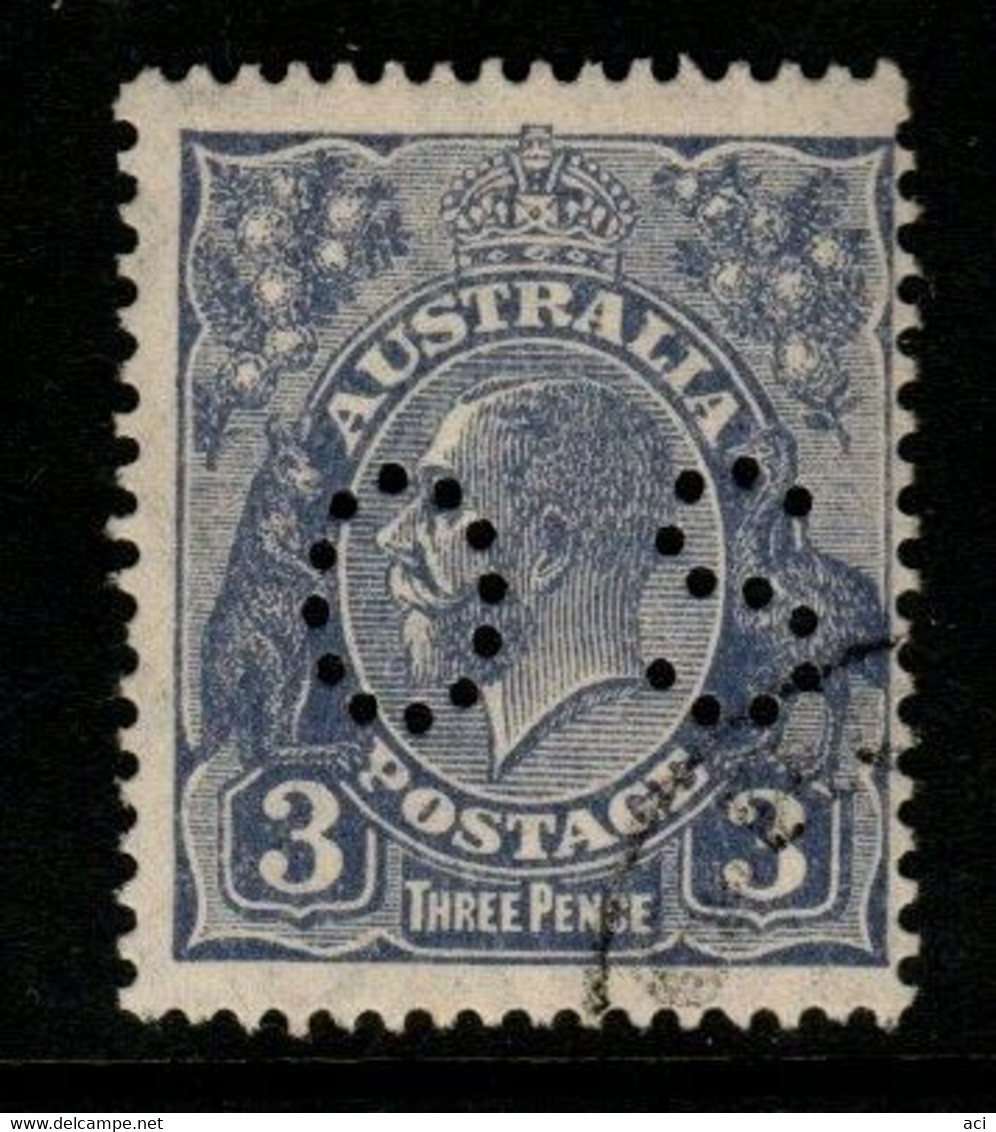 Australia SG O106b 1929 King George V Perforated OS, 3d Blue,SM Wtmk,perf 13.5 X 12.5 Die II Used - Dienstmarken