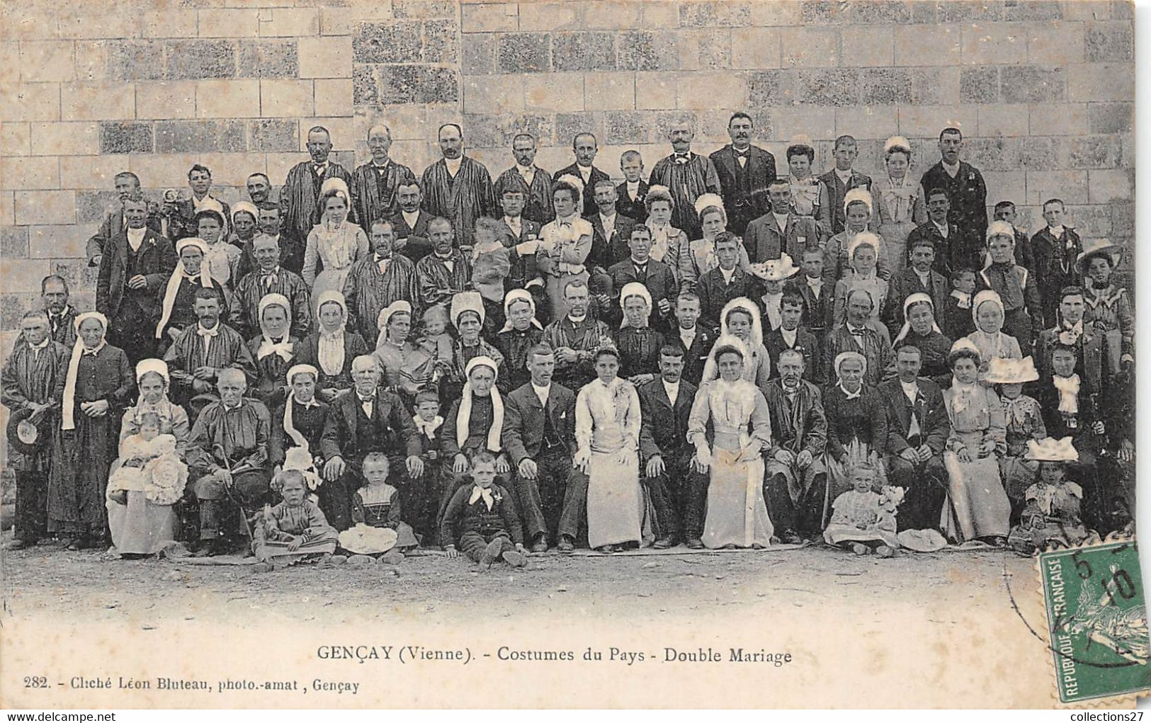 86-GENCAY- COSTUMES DU PAYS, DOUBLE MARIAGE - Gencay