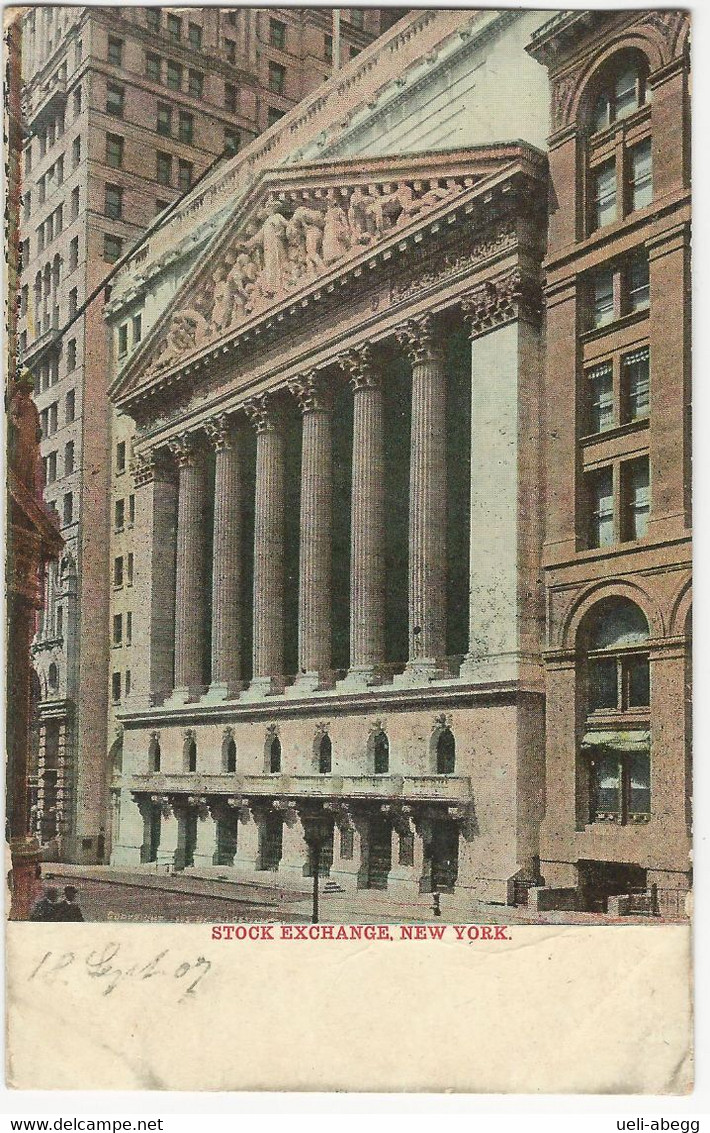 Stock Exchange, Used 1907 To Switzerland - Wall Street