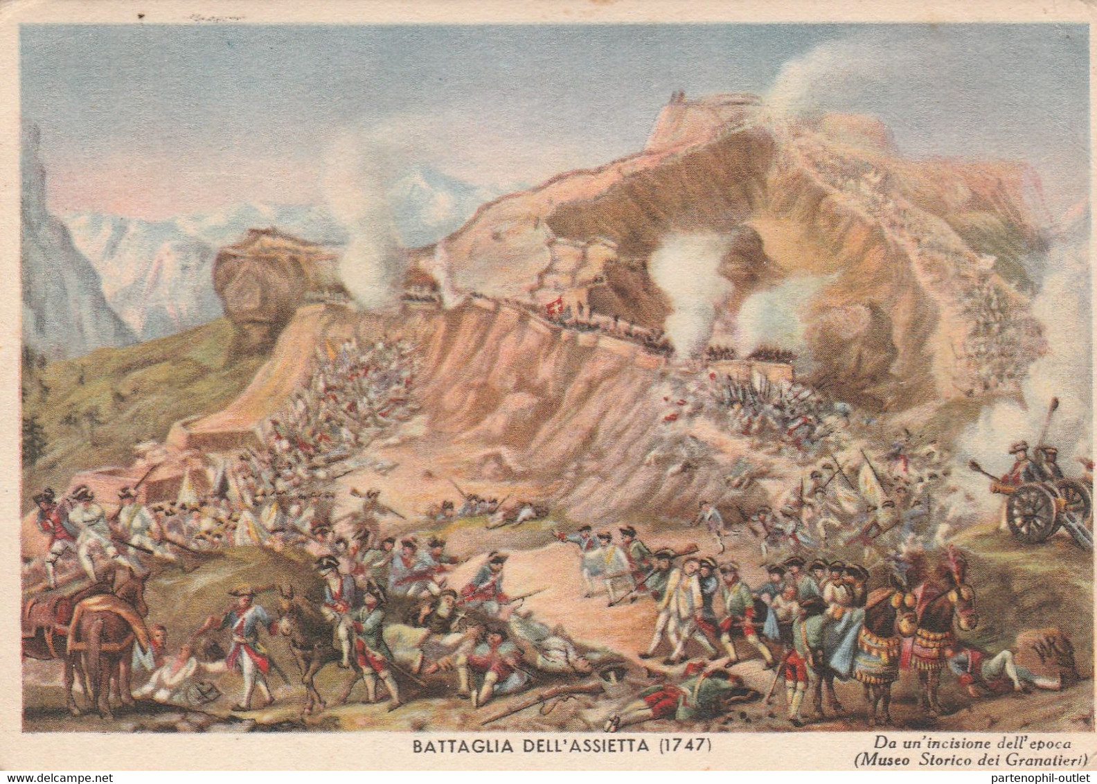 °Cartolina - Postcard /   Viaggiata - Sent /  Granatieri Di Sardegna - Battaglia Dell' Assietta 1747 - Regiments