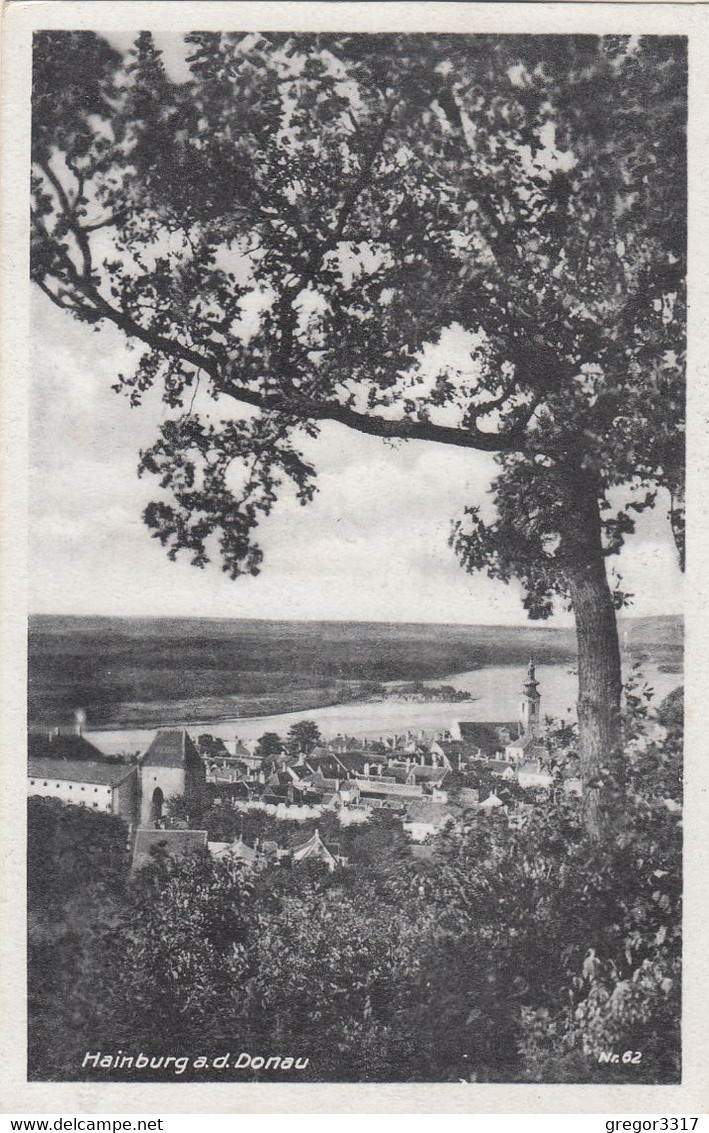 6497) HAINBURG A. D. DONAU - Tolle Ansicht über Dächer U. Kirche Auf Donau ALT ! - Hainburg
