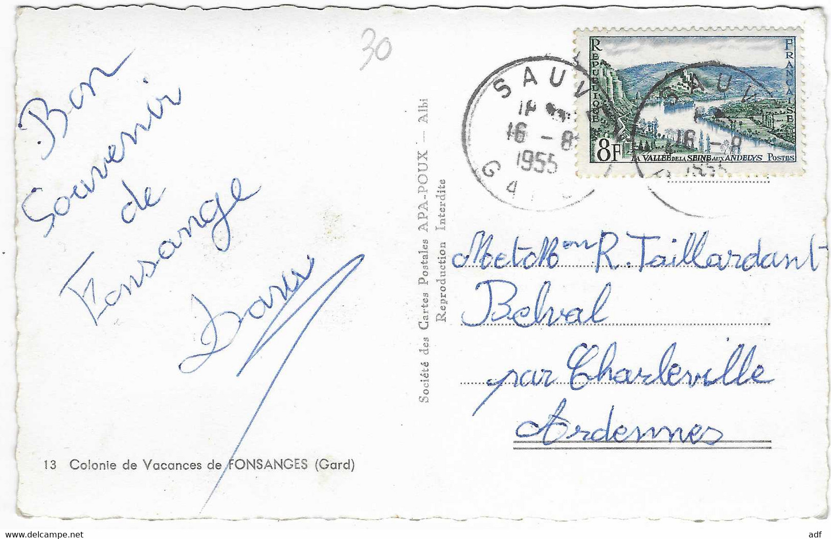 CPSM COLONIE DE VACANCES DE FONSANGES, Format 9 Cm Sur 14 Cm Environ, GARD 30 - Quissac