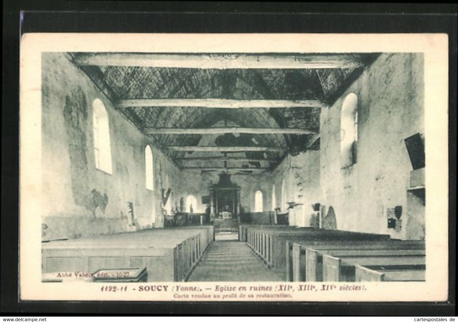 CPA Soucy, Eglise En Ruines - Soucy