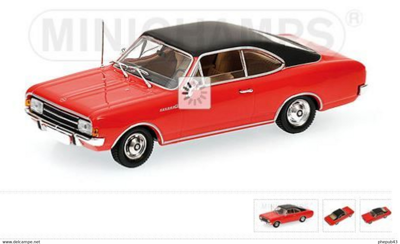 Opel Rekord C Coupe - 1966 - Red - Minichamps - Minichamps